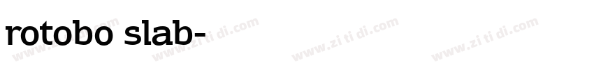 rotobo slab字体转换